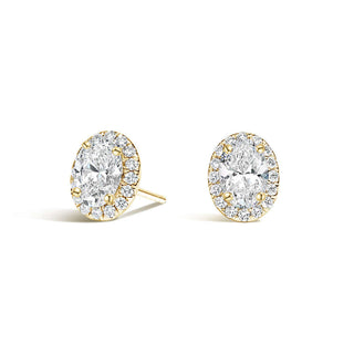 0.5CT Oval Cut Cubic Zirconia 925 Sterling Silver Stud Earrings for Women