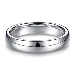 4mm High Polished Silver Color Tungsten Rings For Men Women Wedding Bands