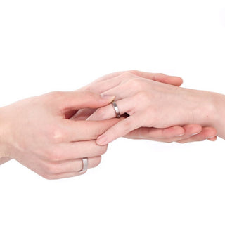 4mm Silver Color Men's Titanium Ring Brushed Women Wedding Band Engagement Rings