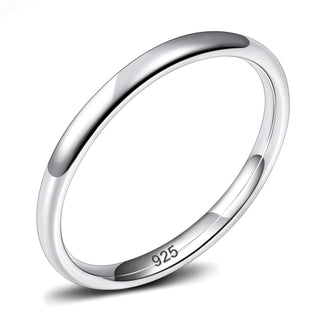 1.5mm Women 925 Sterling Silver Rings Wedding Bands