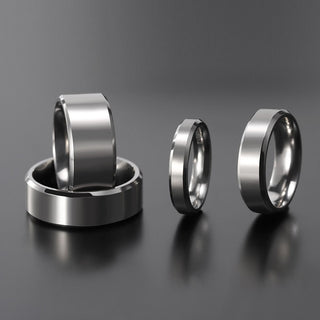 4mm Silver Color Men's Titanium Ring Brushed Women Wedding Band Engagement Rings