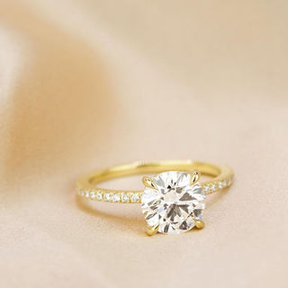 14K Gold Plated 925 Sterling Silver Women 1.25 CT Round Solitaire Cubic Zirconia Engagement Ring
