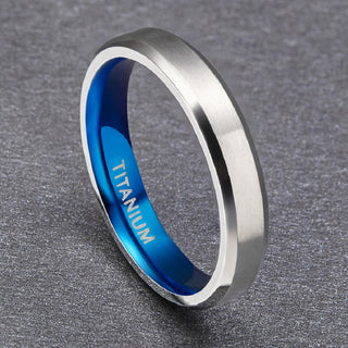 4mm Silver Titanium Rings Man Women Brushed Matte Wedding Band Engagement Rings Fashion Jewelry Anniversary