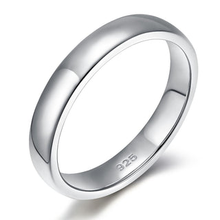 4mm High Polished Women 925 Sterling Silver Rings Wedding Bands
