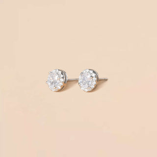 0.5CT Oval Cut Cubic Zirconia 925 Sterling Silver Stud Earrings for Women