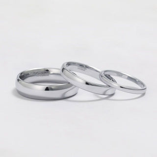 4mm High Polished Silver Color Tungsten Rings For Men Women Wedding Bands