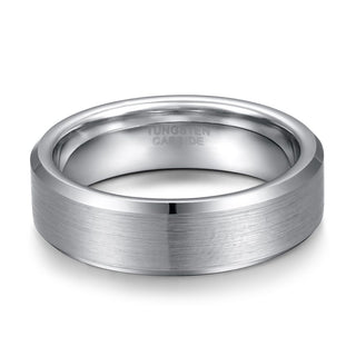 6mm Brushed Tungsten Rings Silver Men Tungsten Carbide Ring Wedding Rings