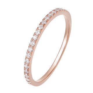 925 Sterling Silver Moissanite Rings Half VVS1 Wedding Band Eternity Stackable Ring
