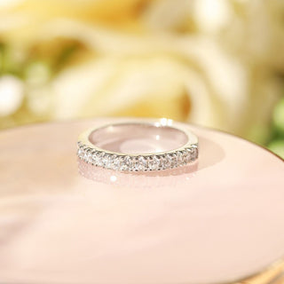 Women 925 Sterling Silver Ring Cubic Zirconia Eternity Stackable Ring