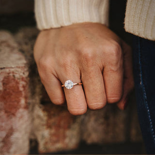 Rose Gold 925 Sterling Silver Rings Round Cut Solitaire Cubic Zirconia CZ Women Engagement Rings