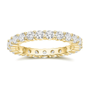 3mm 14K Gold Plated 925 Sterling Silver Women Round Cubic Zirconia Stackable Eternity Ring