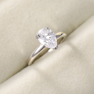 2Ct 925 Sterling Silver Women Rings Pear Cut Cubic Zirconia CZ Engagement Rings