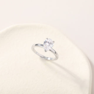 2Ct 925 Sterling Silver Women Rings Pear Cut Cubic Zirconia CZ Engagement Rings