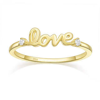 925 Sterling Silver Ring 14K Gold Plated for Women Stackable CZ Wedding Bands