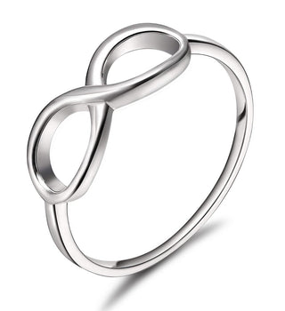 925 Sterling Silver Infinity Knot Rings Women Wedding Bands