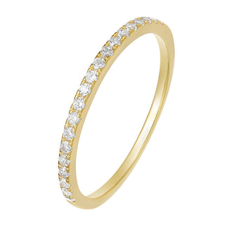 925 Sterling Silver Moissanite Rings Half VVS1 Wedding Band Eternity Stackable Ring