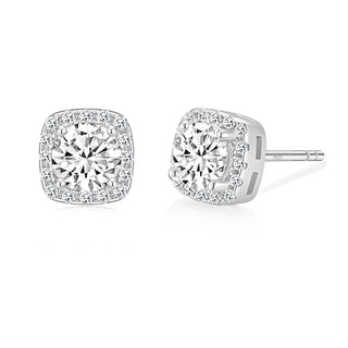 Fashion 925 Sterling Silver 0.5CT Oval Cut Cubic Zirconia Stud Earrings for Women
