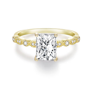 Fine Jewelry Wholesale 2ct Zircon S925 Sterling Silver Rings for Women Wedding Anniversary Engagement
