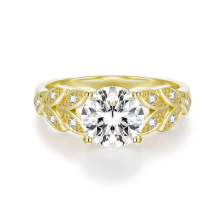 2ct Round Cut Zircon S925 Sterling Silver Ring Fine Jewelry for Women's Wedding Engagement Anniversary Party Gifts