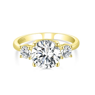 Fine Jewellery 2ct Round Cut Cubic Zirconia Rhodium Plated 925 Sterling Silver Ring for Women Engagement Wedding