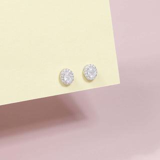 0.5CT Oval Cut Cubic Zirconia 925 Sterling Silver Stud Earrings for Women