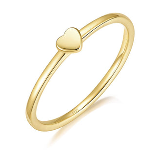 14K Gold Plated 925 Sterling Silver Rings Women Stackable Wedding Bands