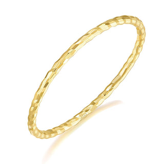Thin 925 Sterling Silver Rings 14K Gold Plated Stackable Rings Women Wedding Bands