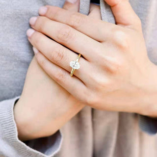 3ct 14k Gold Plated 925 Sterling Silver Rings Oval Cut Zirconia Diamond Solitaire Women Engagement Bands