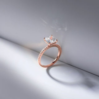 Rose Gold 2Ct 925 Sterling Silver Bridal Ring Sets Princess Square Cut CZ Women Engagement Wedding Bands