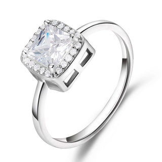 925 Sterling Silver 3A Cubic Zirconia Rings Women Engagement Ring