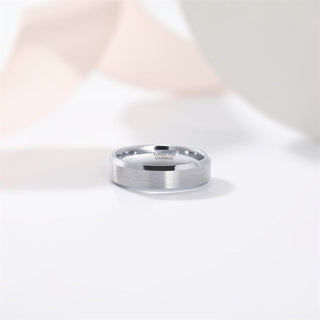 6mm Brushed Tungsten Rings Silver Men Tungsten Carbide Ring Wedding Rings
