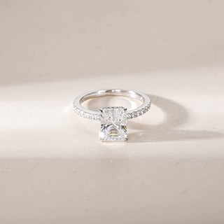 3CT 925 Sterling Silver Engagement Rings Radiant Cut Solitaire Cubic Zirconia CZ Wedding Promise Rings for Women