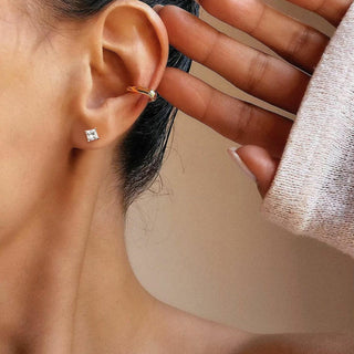 925 Sterling Silver Earrings Women 1ct-Princess Cut CZ Cubic Zirconia Stud Earrings Fashion Jewelry Anniversary Gift