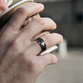 8mm Men Women Cardiogram Design Tungsten Carbide Ring Couple Wedding Bands