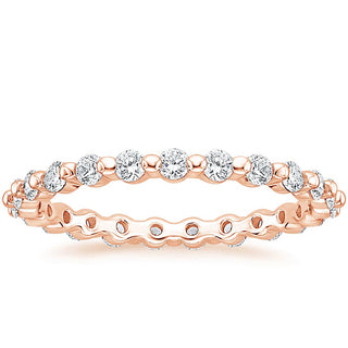 925 Sterling Silver Rings Stackable Rings Full VVS1 Moissanite Wedding Band for Women