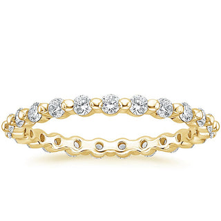 925 Sterling Silver Rings Stackable Rings Full VVS1 Moissanite Wedding Band for Women