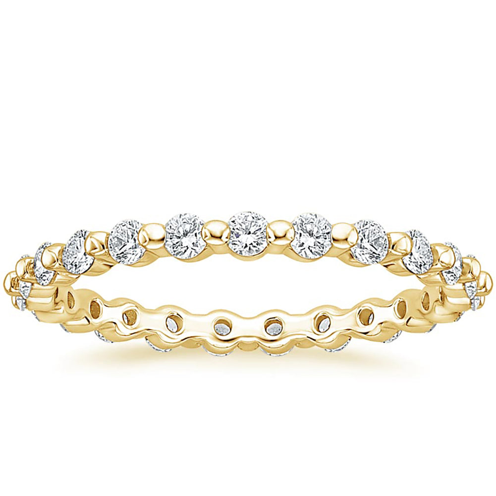925 Sterling Silver Rings Stackable Rings Full VVS1 Moissanite Wedding Band for Women