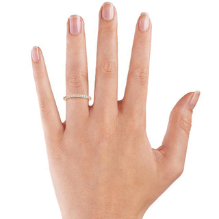 925 Sterling Silver Eternity Stackable Ring Promise Wedding Band Moissanite Rings for Women