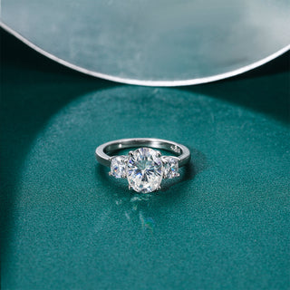 Fine Jewelry 2ct Oval Cut D Grade 925 Sterling Silver Engagement Moissanite Ring Promise Wedding Eternity for Women