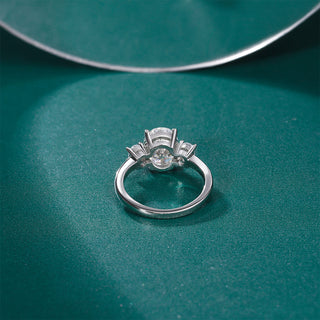Fine Jewelry 2ct Oval Cut D Grade 925 Sterling Silver Engagement Moissanite Ring Promise Wedding Eternity for Women