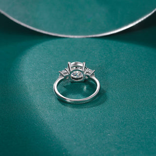 Fine Jewellery 2ct Round Cut Cubic Zirconia Rhodium Plated 925 Sterling Silver Ring for Women Engagement Wedding