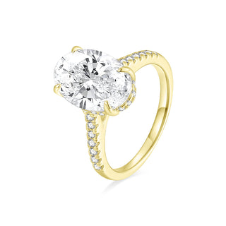 Fine Jewelry 6ct Oval Cut Zircon S925 Sterling Silver Ring for Women Engagement Wedding Gifts