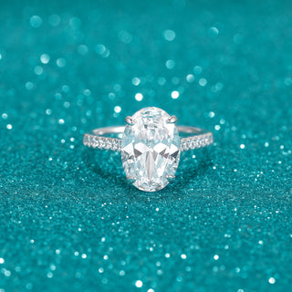 Fine Jewelry 6ct Oval Cut Zircon S925 Sterling Silver Ring for Women Engagement Wedding Gifts