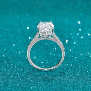 Fine Jewelry 6ct Oval Cut Zircon S925 Sterling Silver Ring for Women Engagement Wedding Gifts