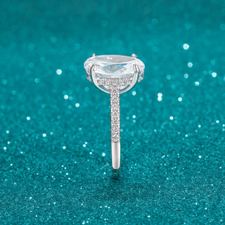 Fine Jewelry 6ct Oval Cut Zircon S925 Sterling Silver Ring for Women Engagement Wedding Gifts