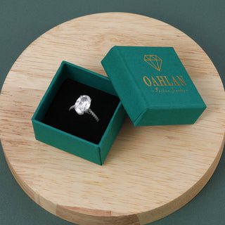 Fine Jewelry 6ct Oval Cut Zircon S925 Sterling Silver Ring for Women Engagement Wedding Gifts