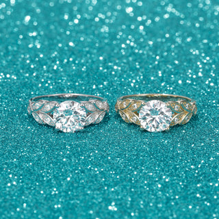 2ct Round Cut Zircon S925 Sterling Silver Ring Fine Jewelry for Women's Wedding Engagement Anniversary Party Gifts