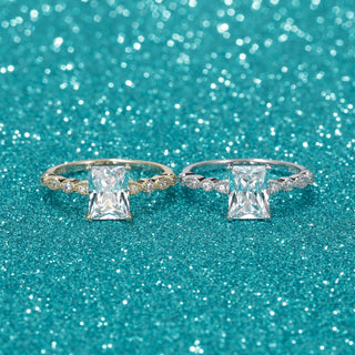 Fine Jewelry Wholesale 2ct Zircon S925 Sterling Silver Rings for Women Wedding Anniversary Engagement