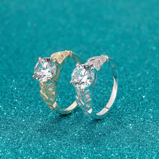 2ct Round Cut Zircon S925 Sterling Silver Ring Fine Jewelry for Women's Wedding Engagement Anniversary Party Gifts