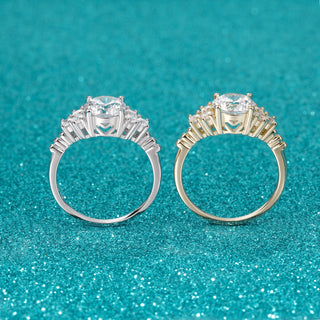 1.5ct Round Cut Zircon S925 Sterling Silver Ring Fine Jewelry for Women's Wedding Engagement or Party